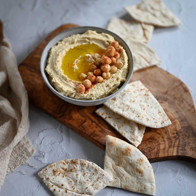Family Budget Hummus with Roasted Chickpeas