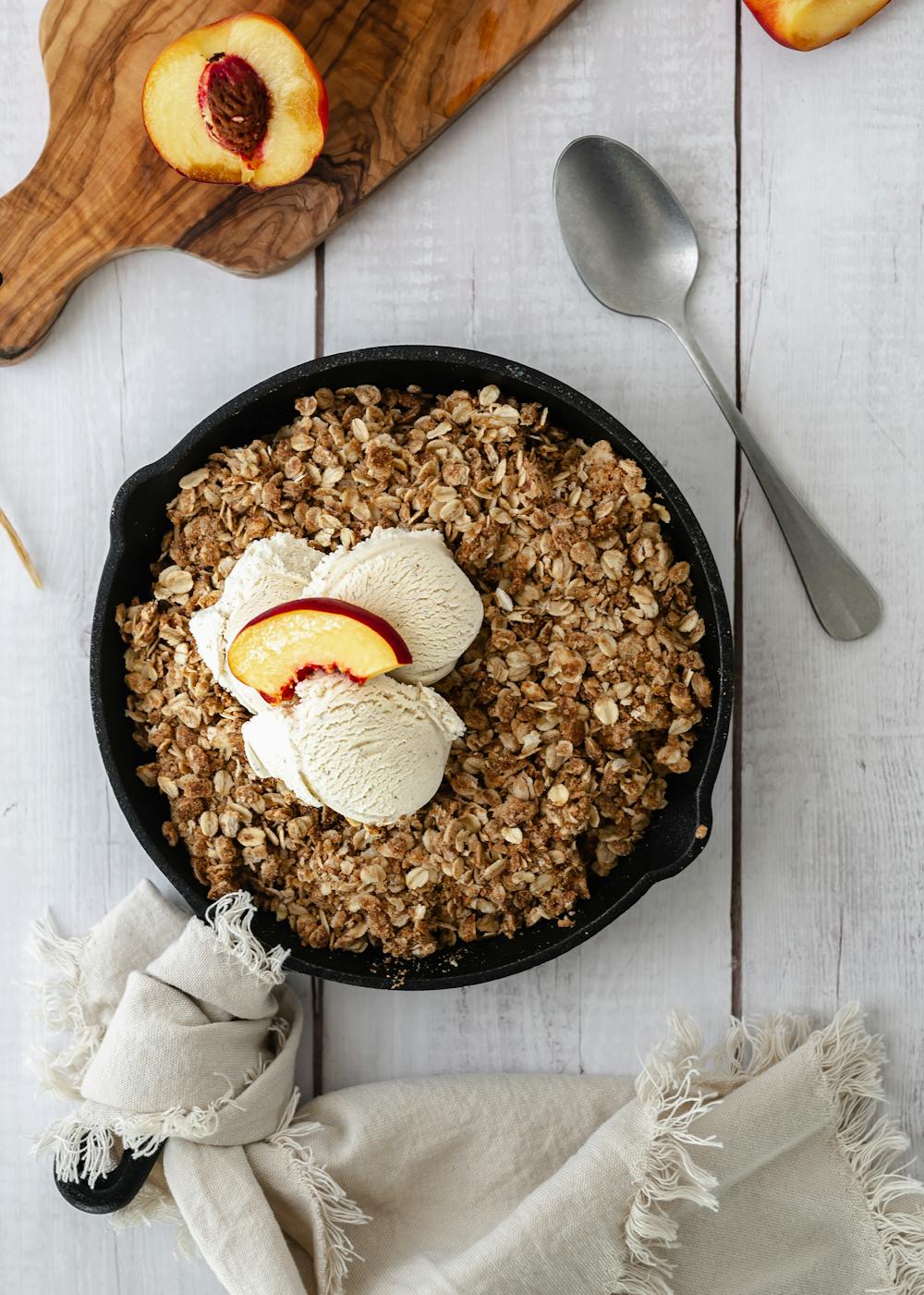 Peach Cobbler with Oat Topping