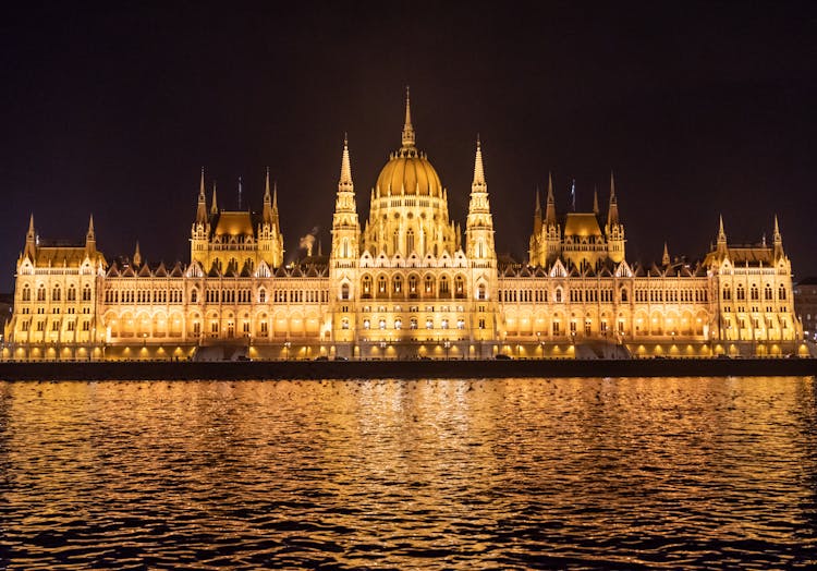 Hungarian Parliament At Night