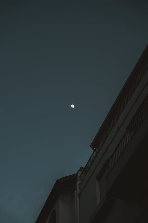 Moon in Evening Sky