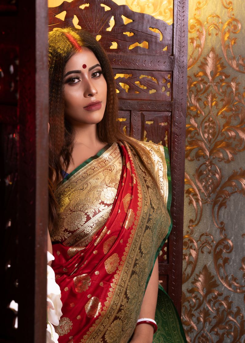 stock photo of bridal, indian mod, saree