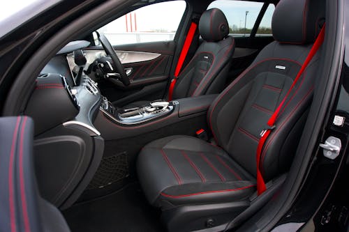 Free Black and Red Leather Car Interior Stock Photo