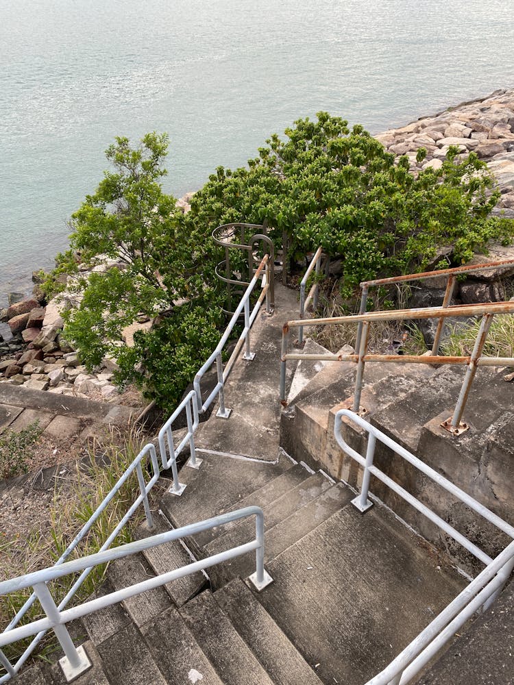 Steps At Seashore