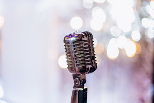 vintage microphone background