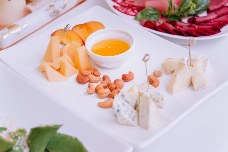 Cheese On A Plate On A Banquet