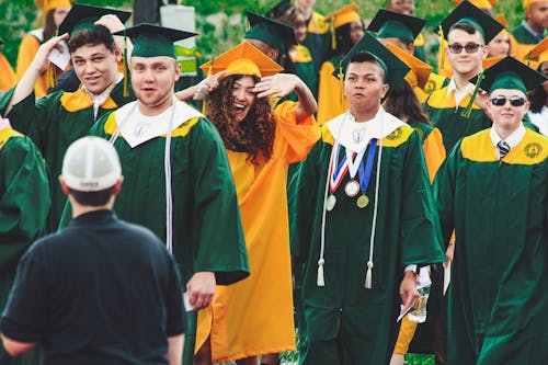 Students Wearing Academic Dress