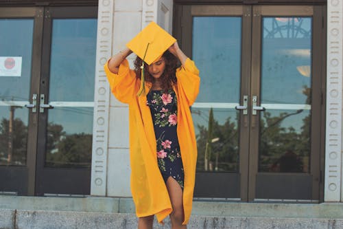 Woman Wearing Academic Dress