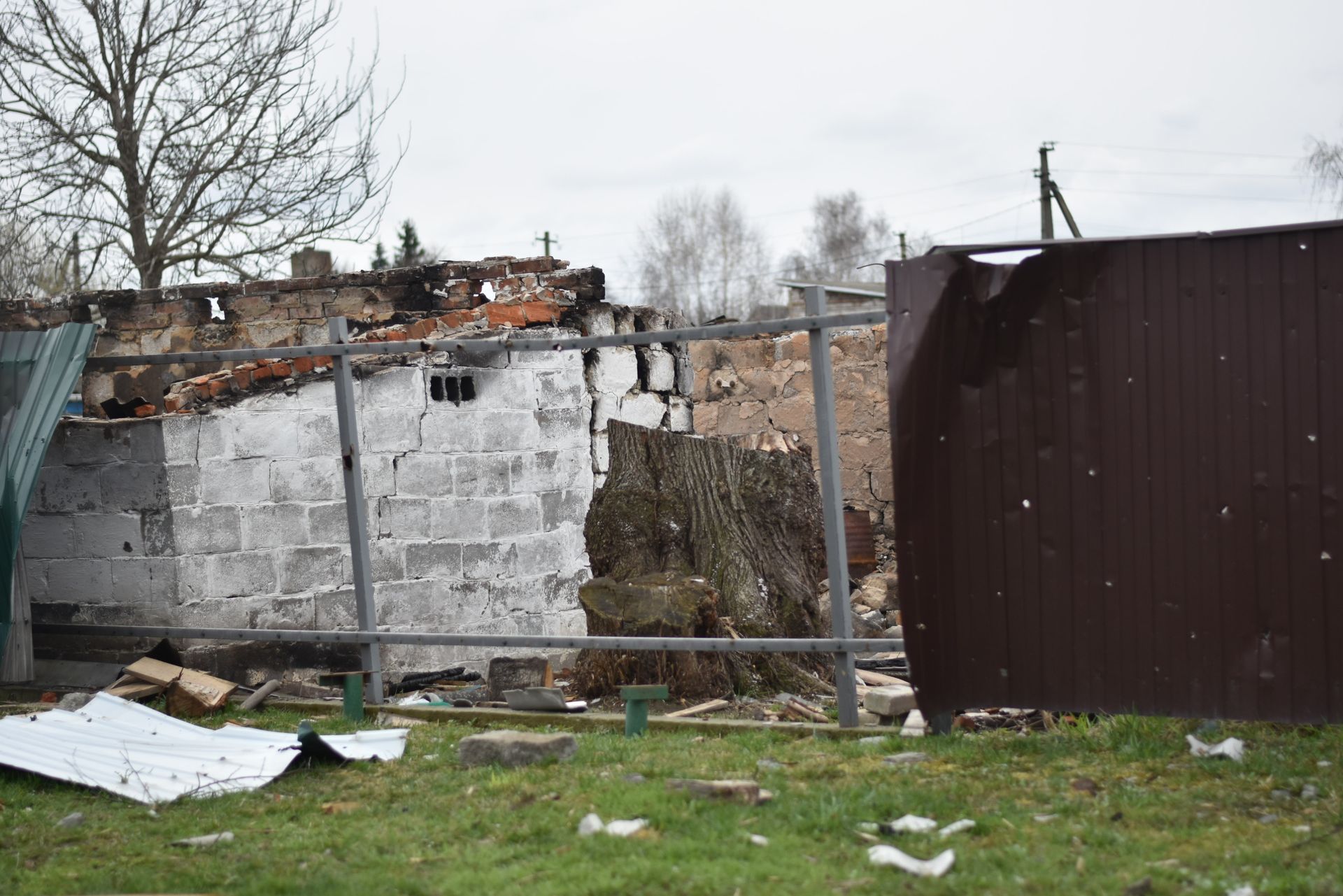 Broken Building and a Fence