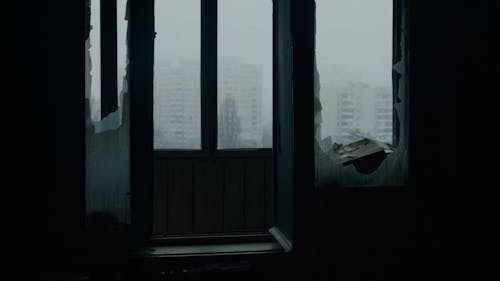 Broken Windows in Abandoned Building