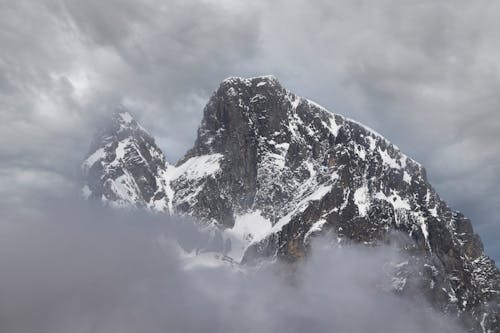 Scenic View of the Snow Covered Mountains