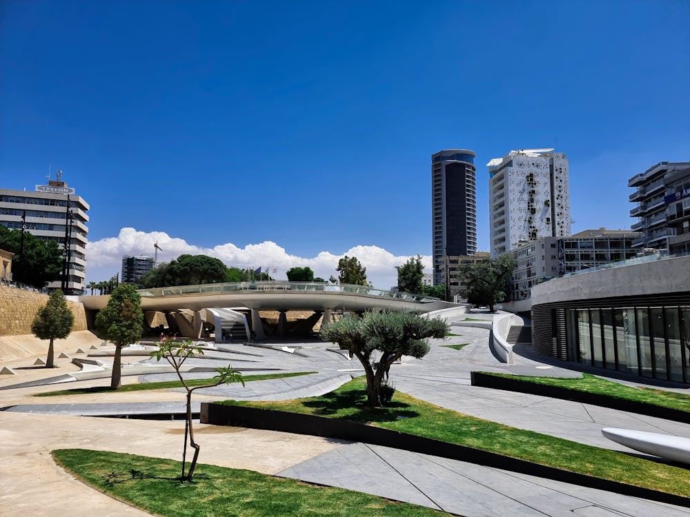 Modern Skyscrapers and a Square 