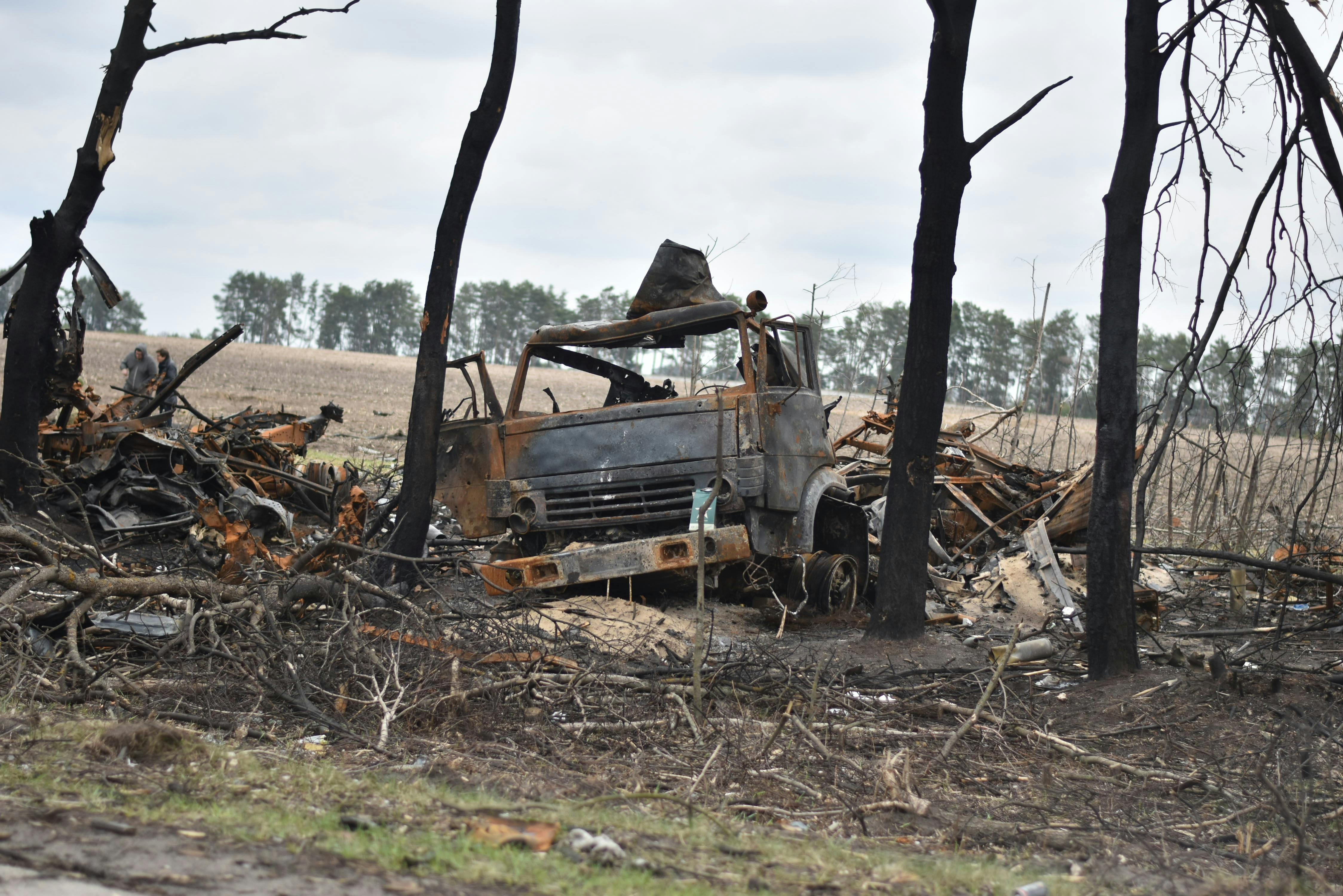 Destroyed Military Truck · Free Stock Photo