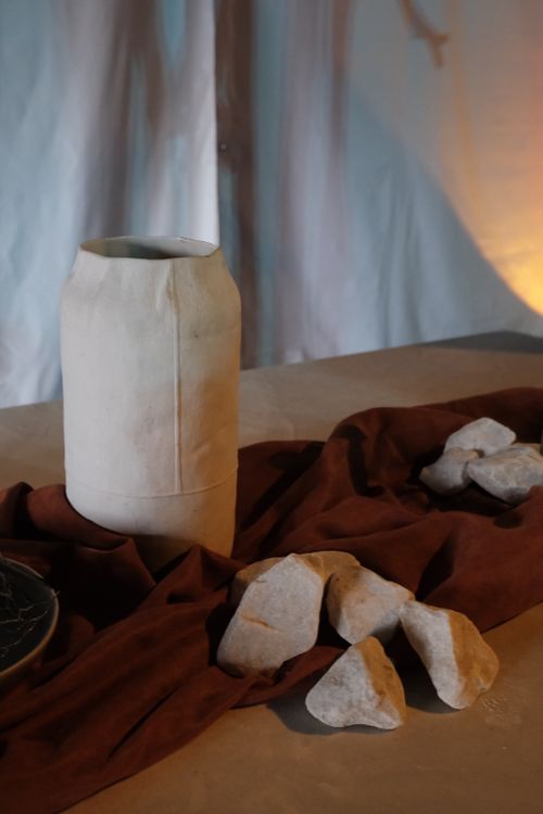 Handmade pottery vase in a still-life setup &mdash; photo by Диана Дунаева on Pexels