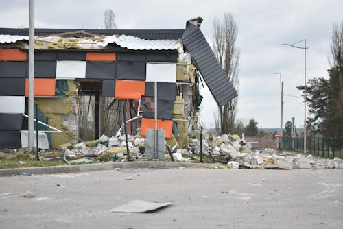 Destroyed Building in City 