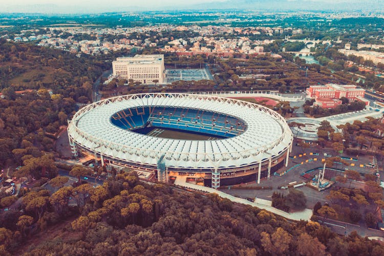 Aerial View Of The Olympic Stadium In Rome, Italy