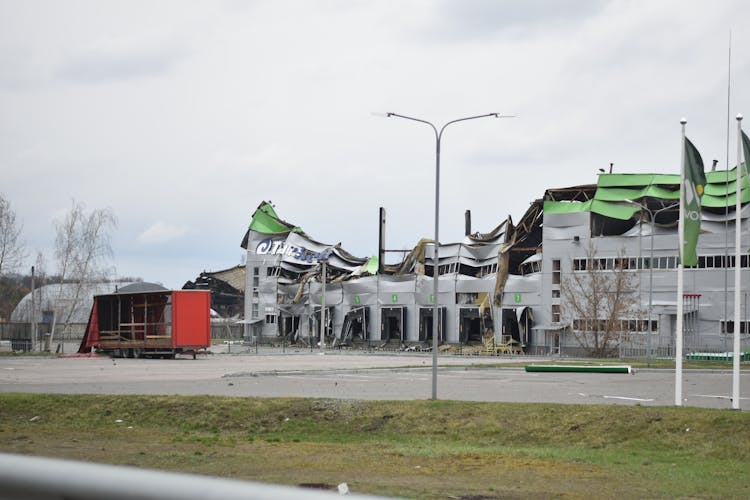 Collapsed Building In City