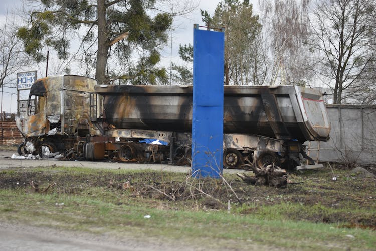 Destroyed Burnt Truck