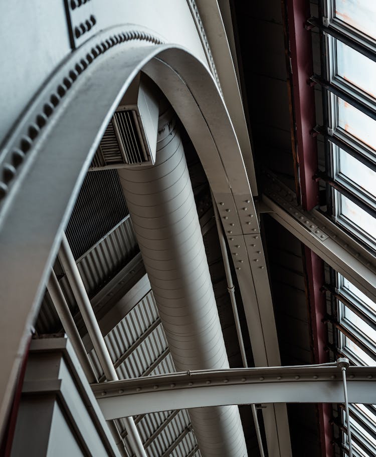 Metal Construction Of Subway Station