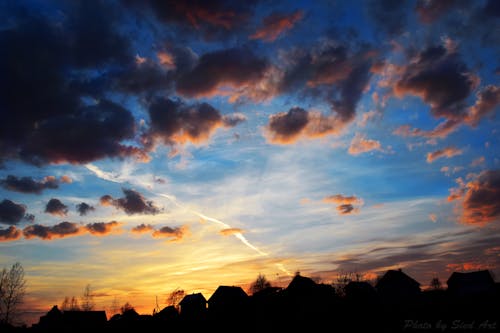 Gratis lagerfoto af himmel, hus, solnedgang