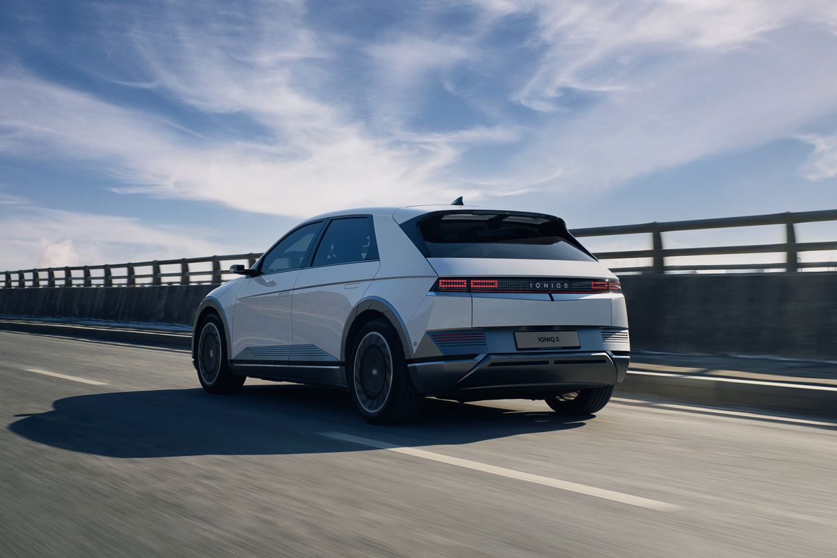 White car on an open highway