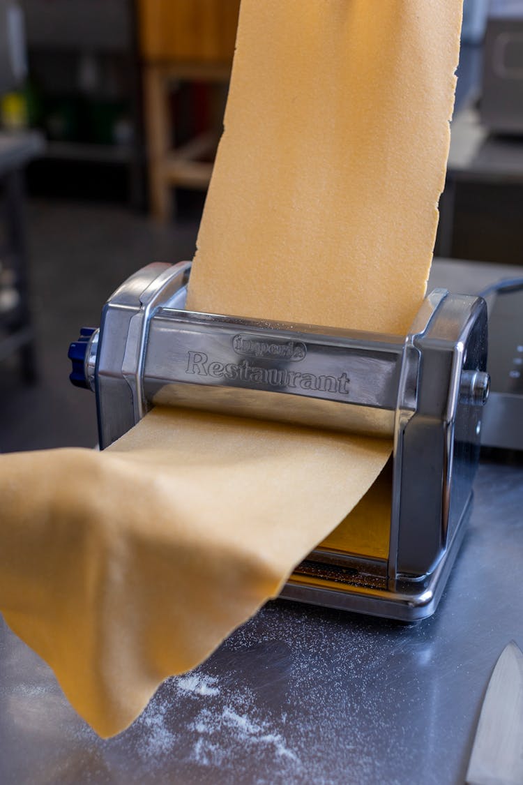 Dough In A Pasta Machine