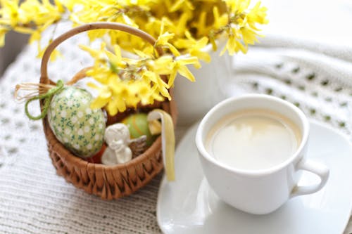 Free White Ceramic Cup with Coffee Stock Photo