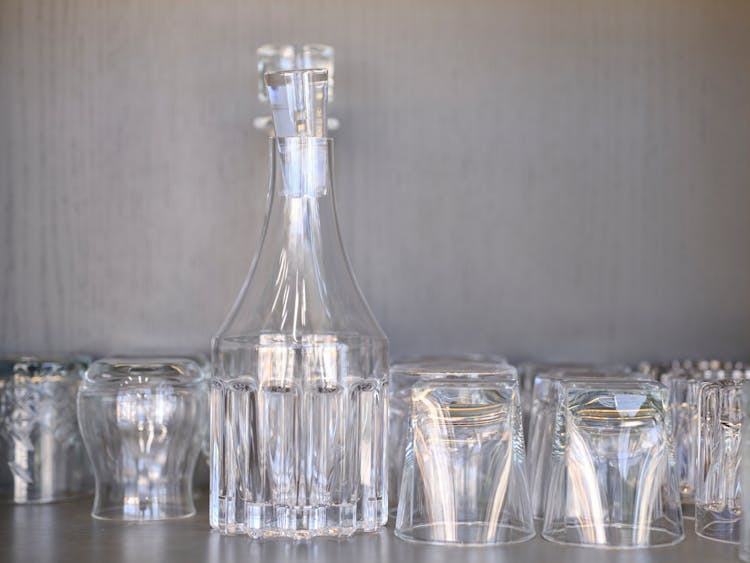 Close Up Of Empty Glasses