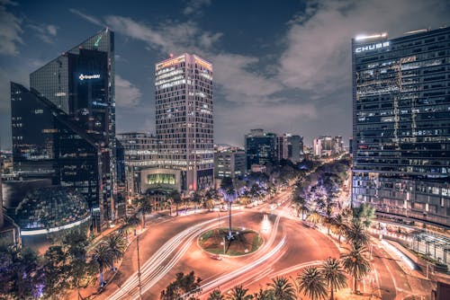 A Traffic Circle in a City