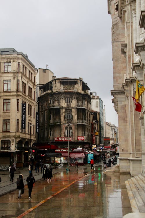 City Street on a Rainy Day 