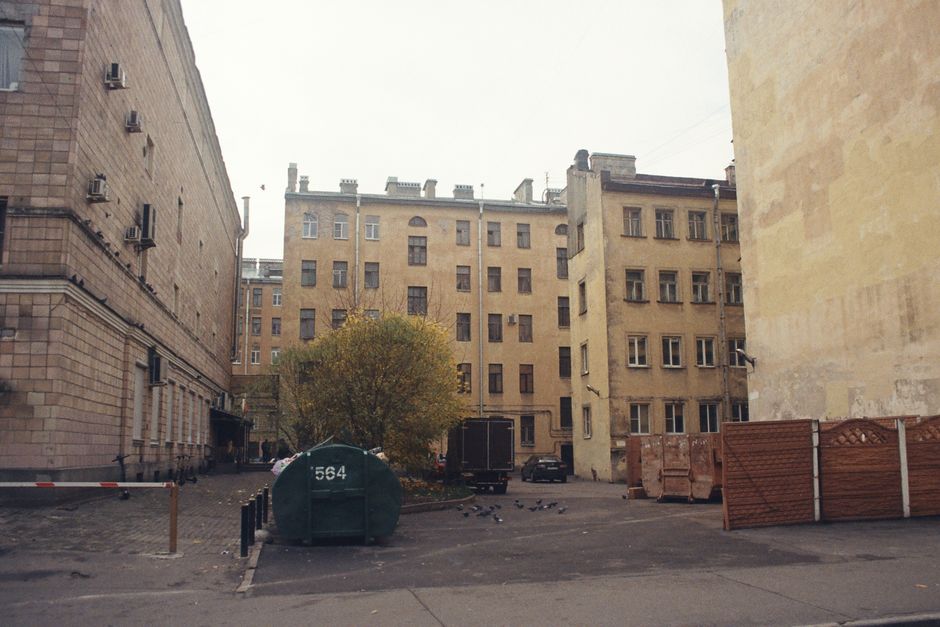 dumpster on residential street