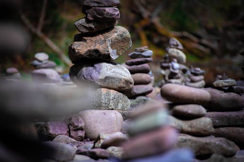 Zen stones in garden