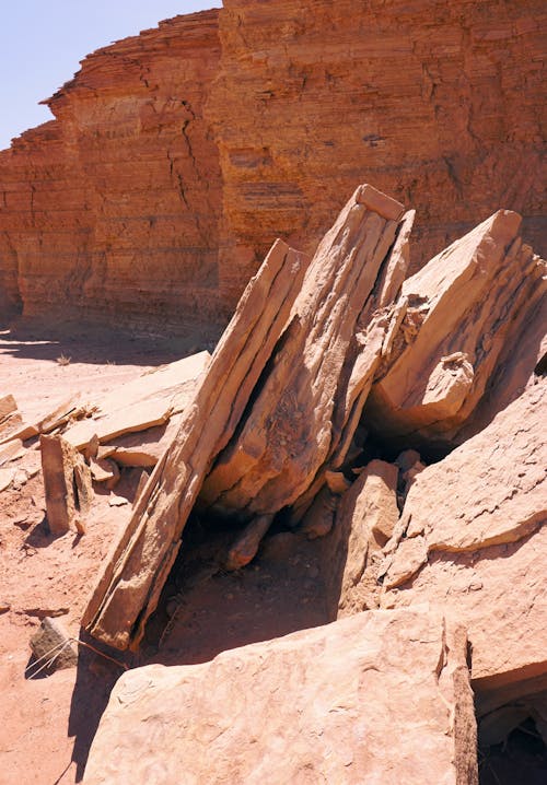 Foto d'estoc gratuïta de caiguda de pedres, roques caigudes, roques del desert