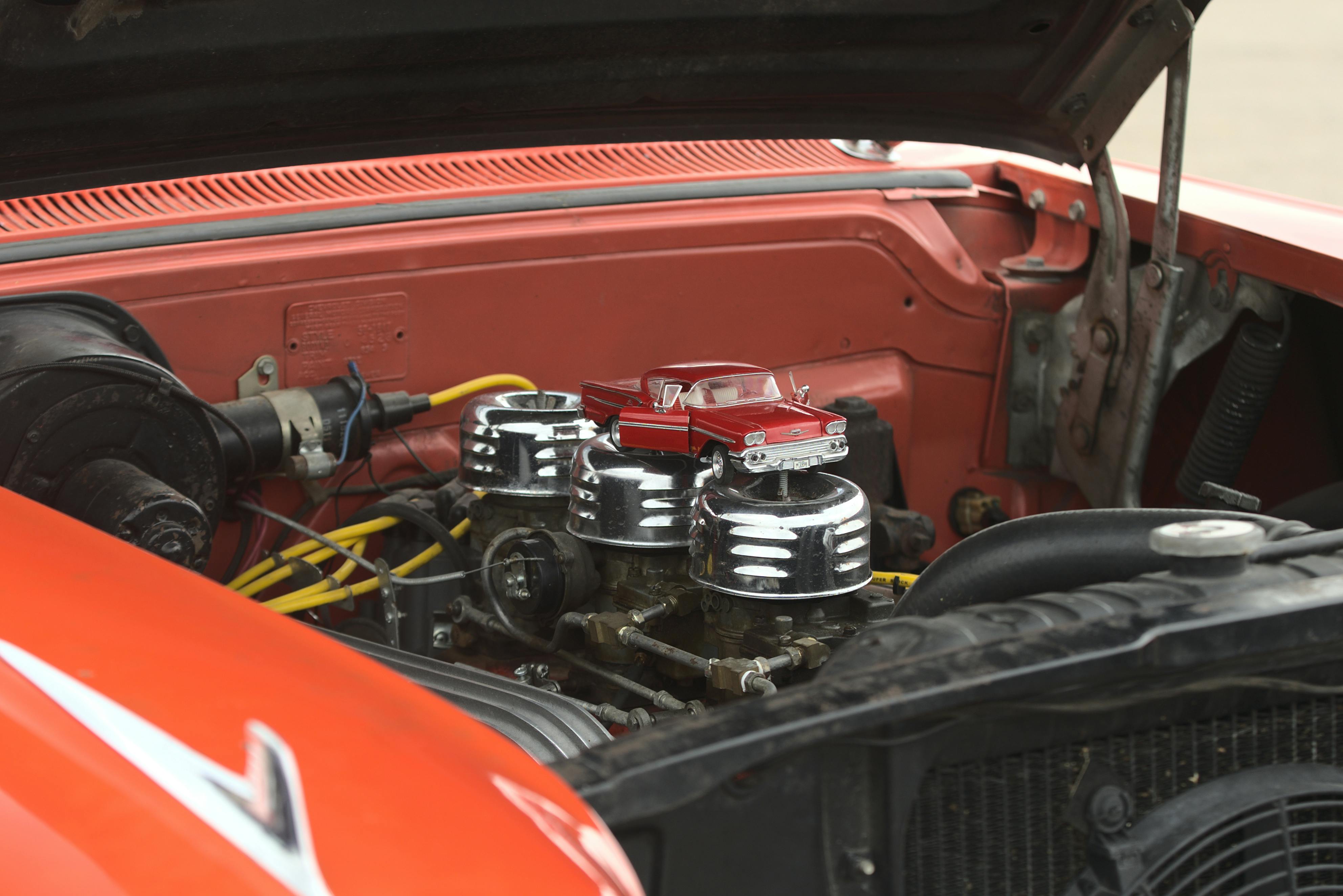 Red and Grey Vehicle Engine · Free Stock Photo