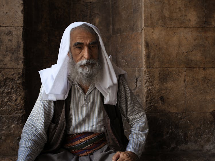 Man With Beard Sitting