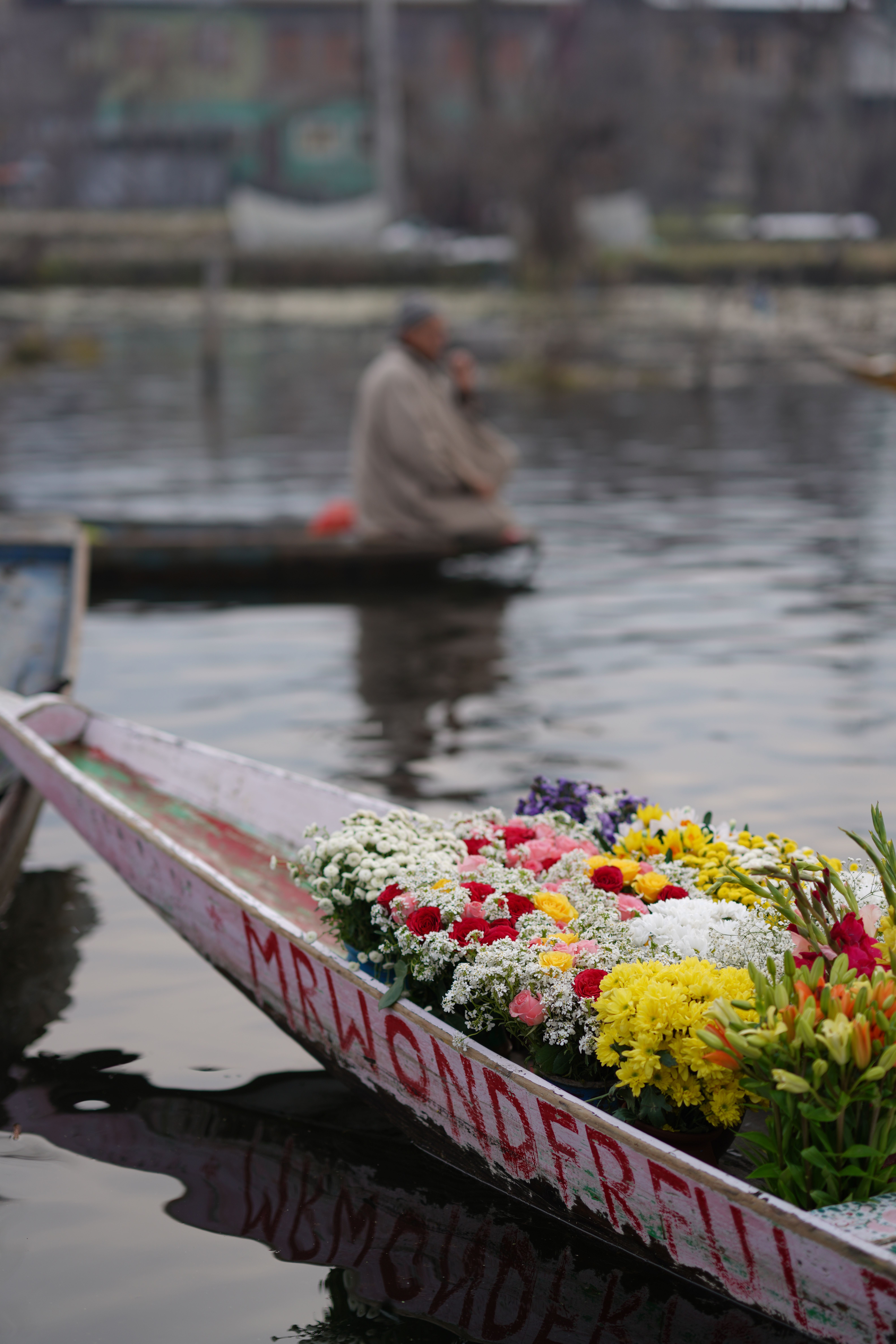 Flowers on a Wooden Boat · Free Stock Photo