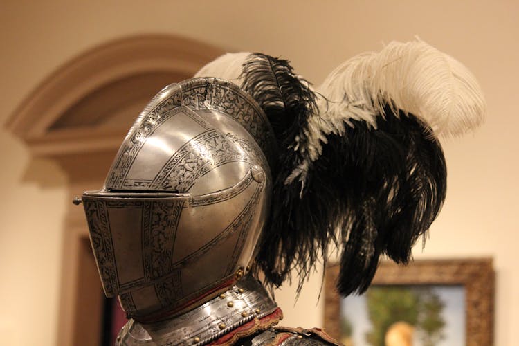 Knights Helmet In A Museum