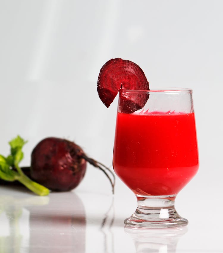 Fresh Beet Juice In Glass