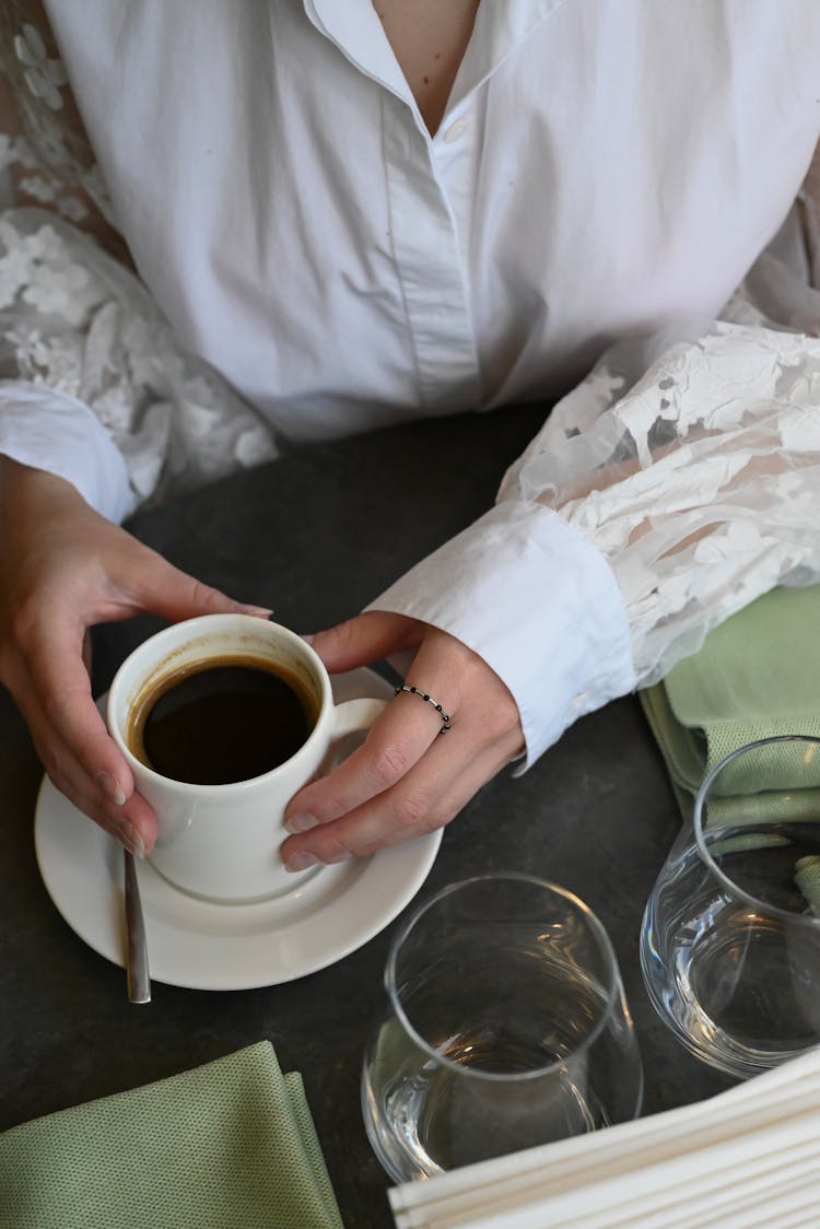 Woman Hands Holding Coffee Cup