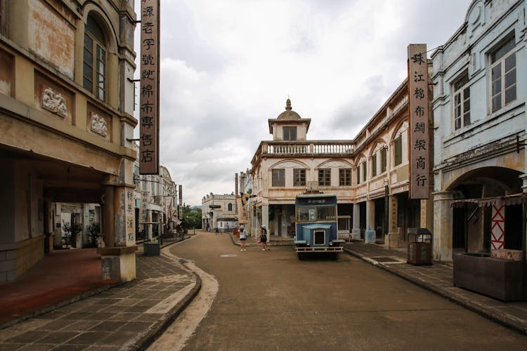 Empty Street In Tourist Site Town