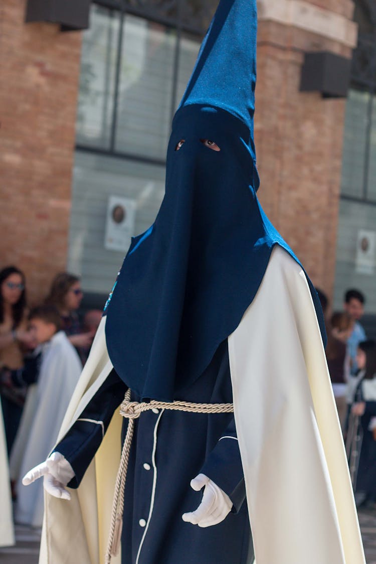 Person Wearing Cosrume With Mask