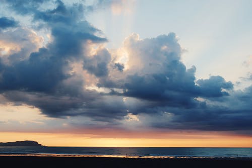 地平線, 多雲的天空, 岸邊 的 免费素材图片