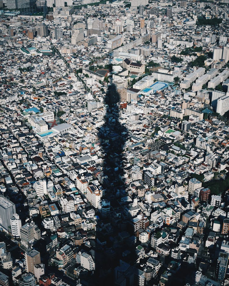 Aerial View Of City Buildings