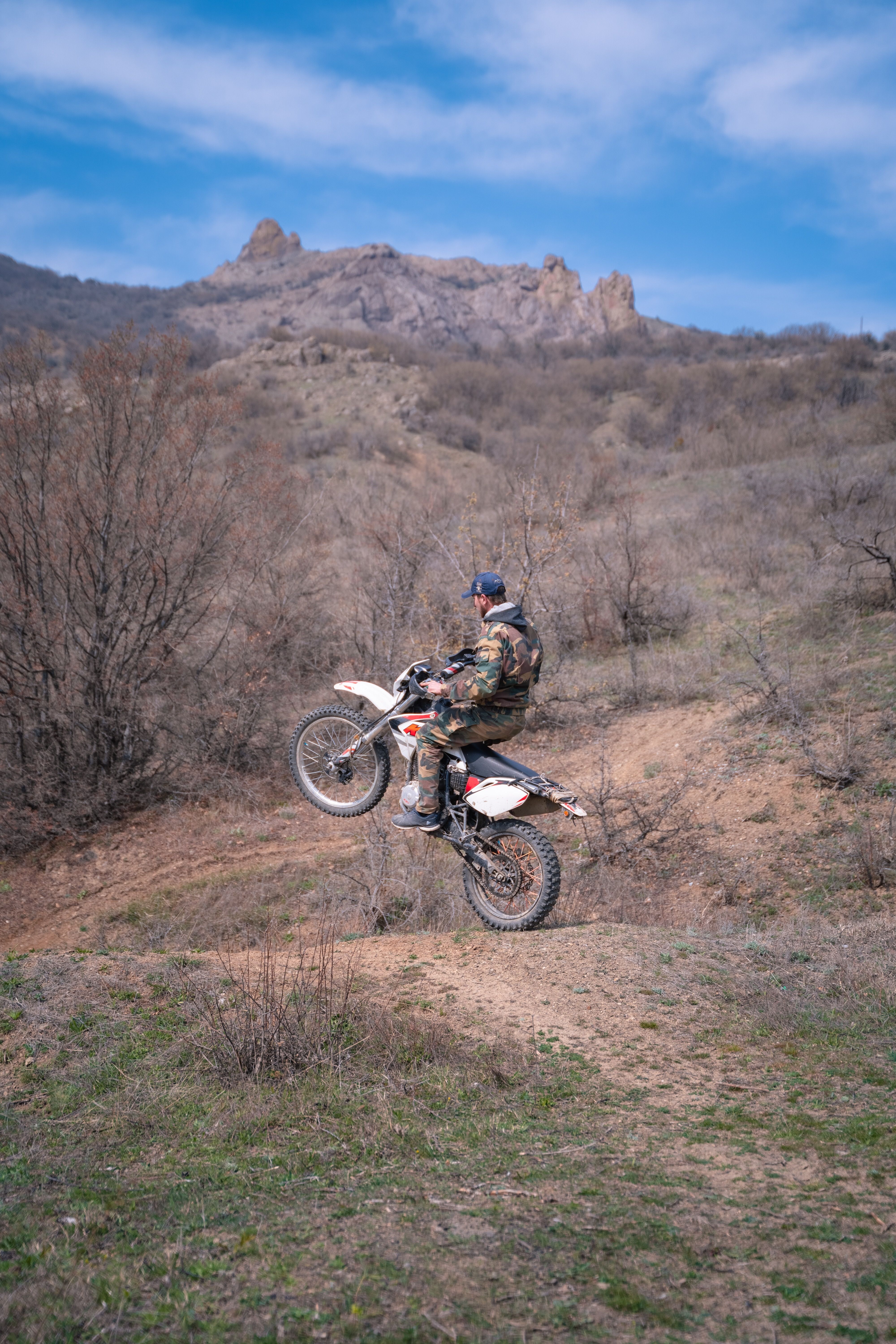 Man Riding on a Motorbike on One Wheel · Free Stock Photo