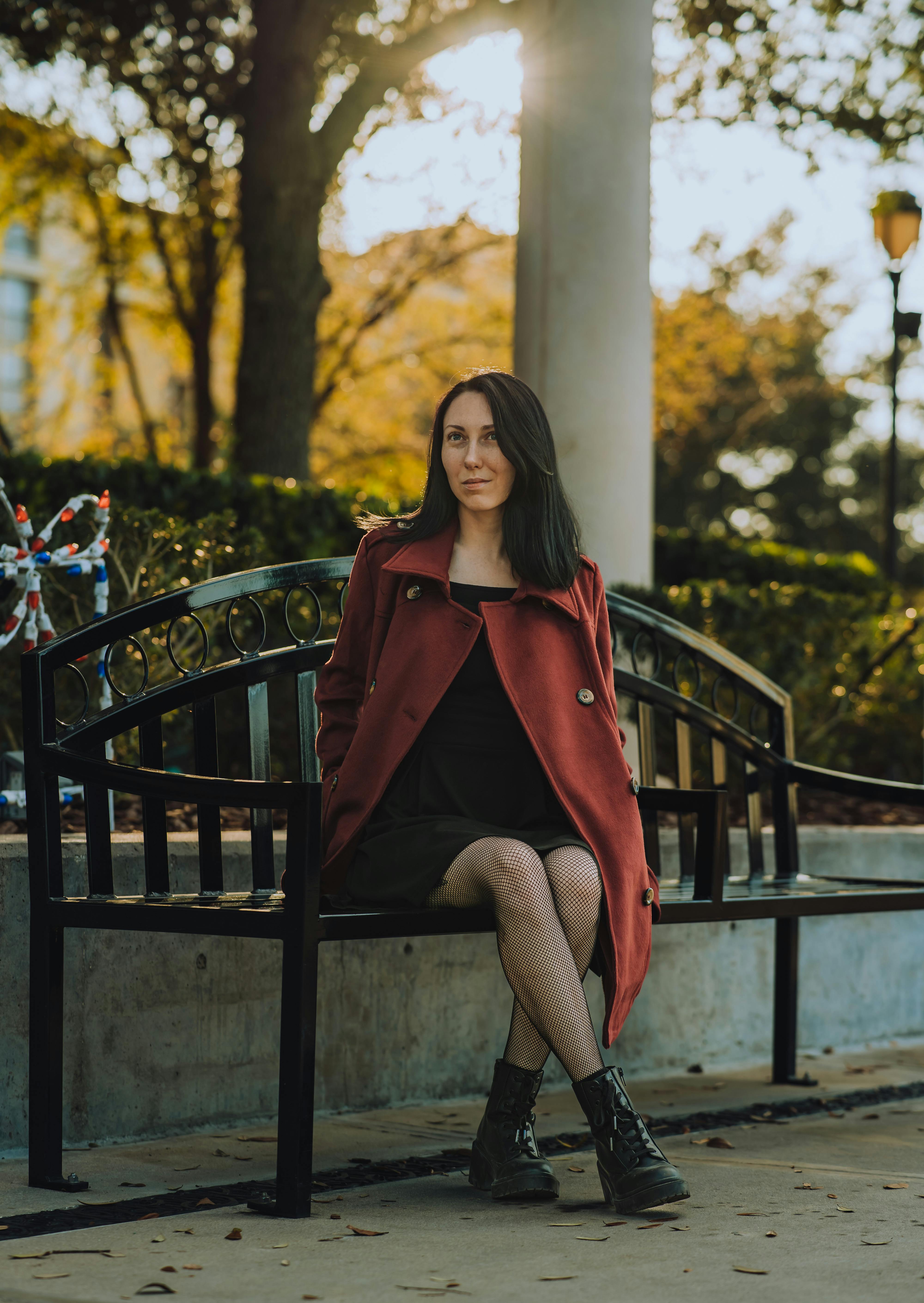 Person in Red Pants and Pair of Black Heeled Boots · Free Stock Photo