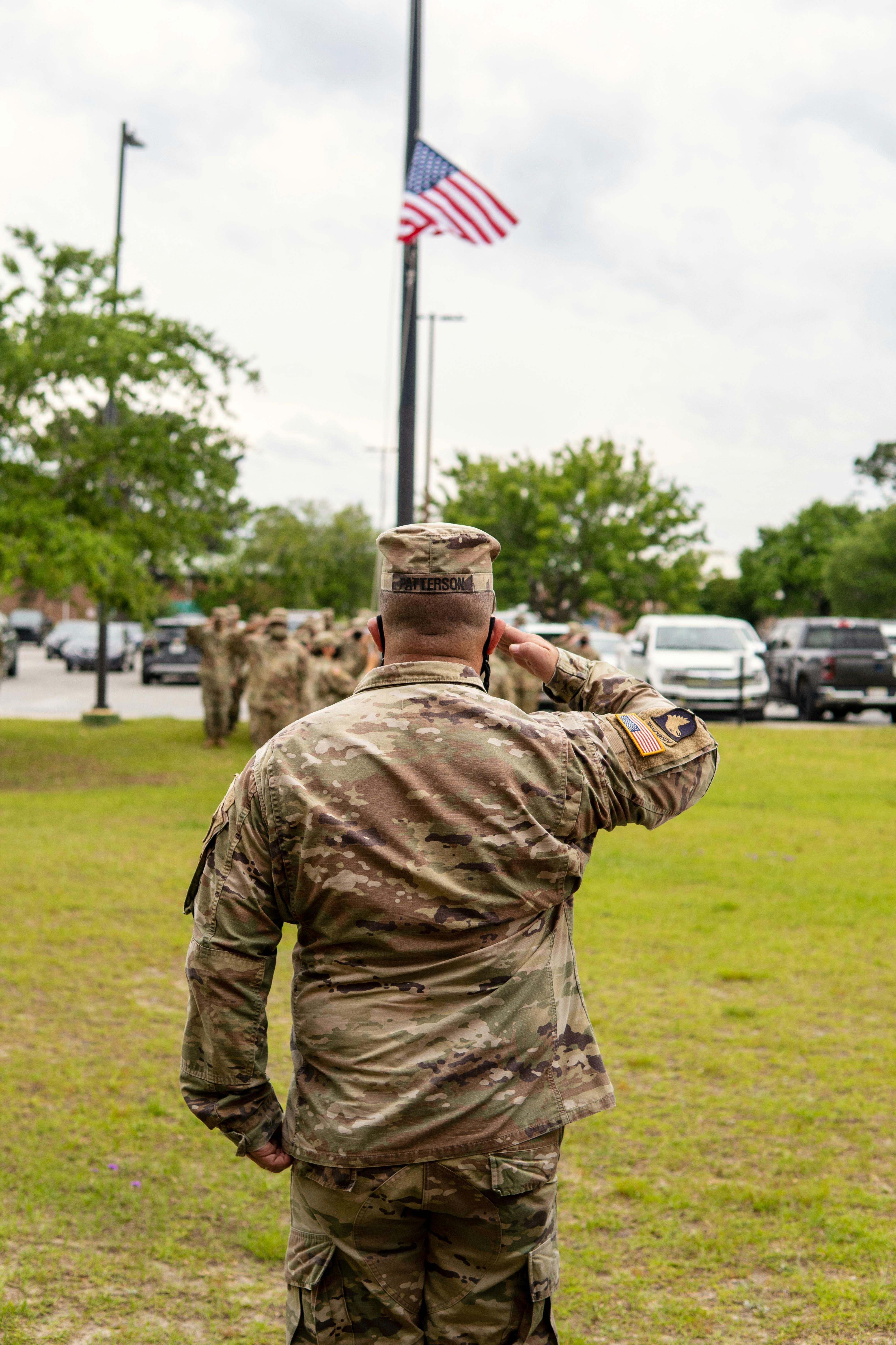 soldier saluting