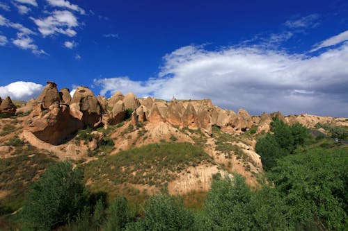 Ancient Rock Formations in Mountains Landscape