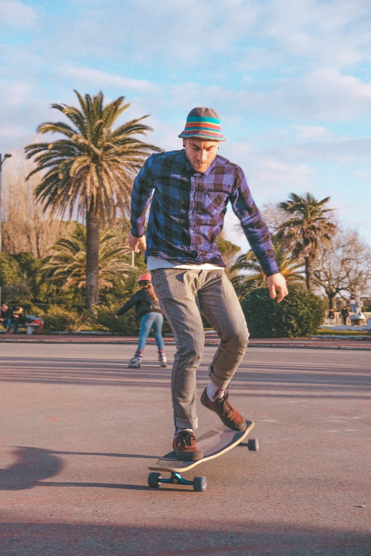 A Man Doing Skateboard Tricks