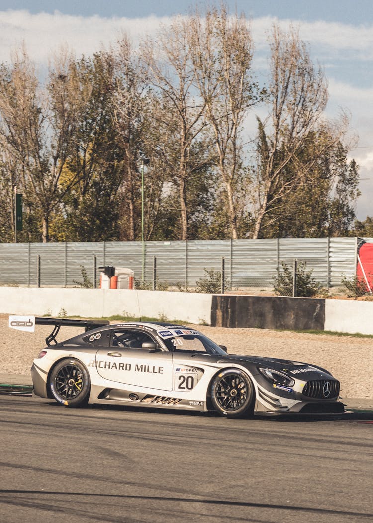 Photograph Of A Gray Racecar