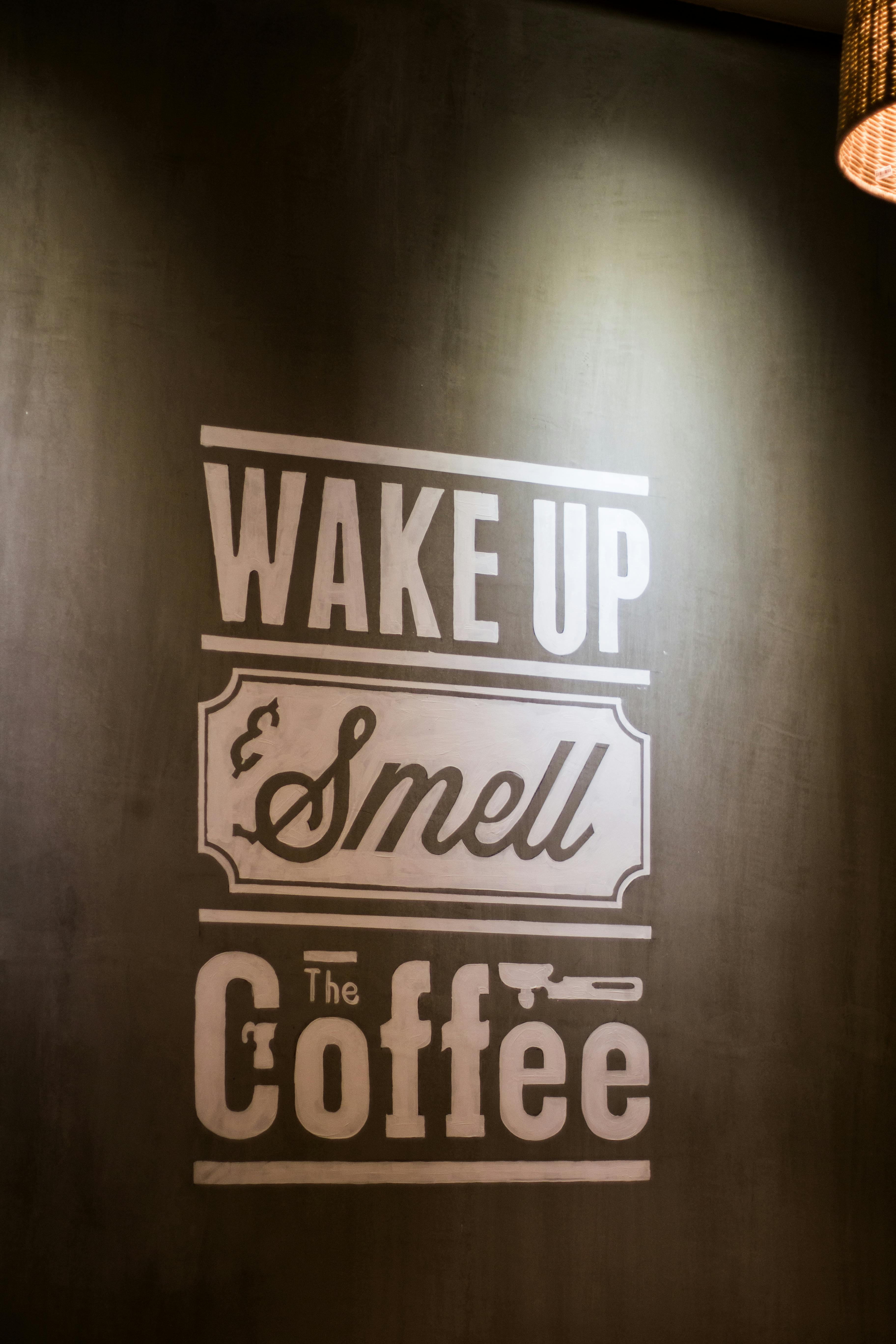 Wake Up Smell the Coffee Wall Decoratio \u00b7 Free Stock Photo