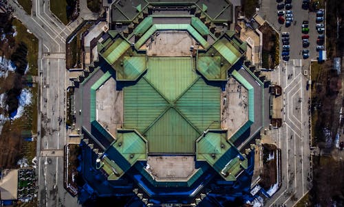 Aerial View of a Building